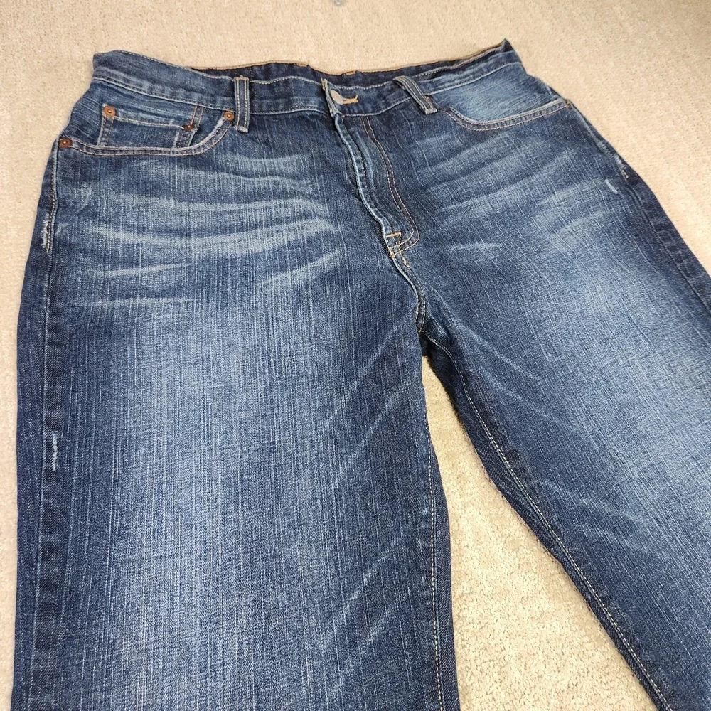 Vintage Lucky Brand Jeans Men 34x30 Relaxed Bootcut Baggy Y2K‎ Denim Dark Flight